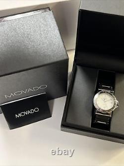 Movado Vizio Quartz 37mm S/S 84 C2 888 Refurbished One Year Warranty Box&Booklet