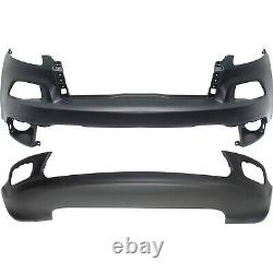 New Bumper Covers Fascias Set of 2 Front for Cherokee CH1014112, CH1015119 Pair