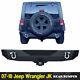 No Cutting Rear Bumper+hitch Receiver+shackle Rings Fit 07-18 Jeep Wrangler Jk