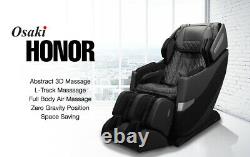 Osaki OS-Pro 3D Honor S L-Track Massage Chair Recliner One Year Factory Warranty