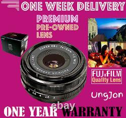 PRE-OWNED Fuji Fujinon XF 18mm f2 R Lens HARDLY USED, ONE YEAR WARRANTY + FILTER