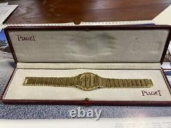 Piaget Polo 18K Day Date Quartz 15552 C701 With Box 137 grams One Year Warranty