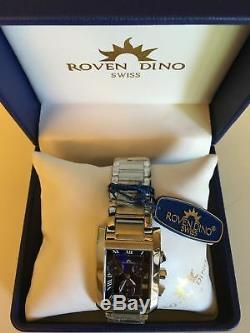 ROVEN DINO MEN'S SWISS WATCH BN With 5 YEAR WARRANTY Chrome 6006MSS51 LAST ONE
