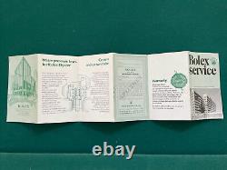 Rolex Service Booklet One Year Factory Service Warranty Collectible, Vintage