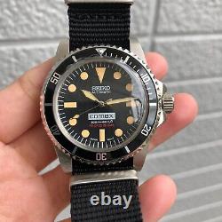 Seiko MOD diver Vintage Comex dial Nato strap NH35A one year warranty