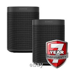 Sonos One Black Gen 2 Twin Pack 7 Year Warranty Smart Speaker