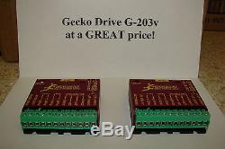TWO CNC Geckodrive G-203V ONE YEAR FACTORY WARRANTY steppr motor Driver WithEXTRAS