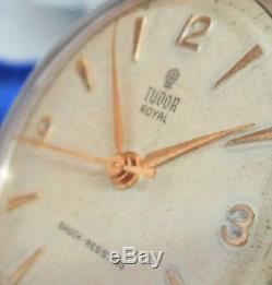 Tudor Royal Shock Resisting 9K Gold vintage watch Circ 1960 One Year Warranty