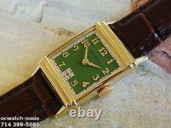 Vintage 1941 HAMILTON LESTER, Stunning Green Dial, Serviced, One Year warranty