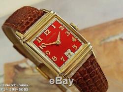 Vintage 1941 HAMILTON LESTER, Stunning Red Dial, Serviced, One Year warranty