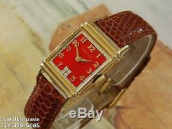 Vintage 1941 HAMILTON LESTER, Stunning Red Dial, Serviced, One Year warranty