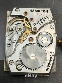 Vintage 1941 Hamilton Essex, USA Made Ca 980, 17J Serviced One Year Warranty