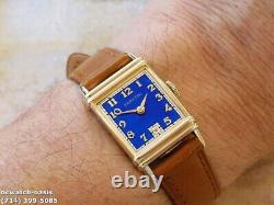 Vintage 1942 HAMILTON LESTER, Stunning Blue Dial, Serviced, One Year warranty