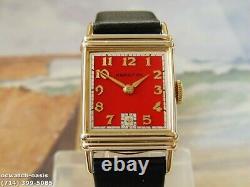 Vintage 1948 HAMILTON LESTER, Stunning Red Dial, Serviced, One Year warranty