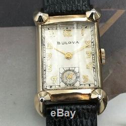 Vintage 1948 Men's Bulova, 21 Jewels, Caliber 7AK, USA Made One Year Warranty