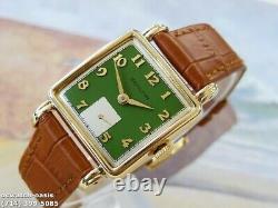 Vintage 1951 HAMILTON DEWITT, Stunning Green Dial, Serviced, One Year warranty