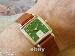 Vintage 1951 HAMILTON DEWITT, Stunning Green Dial, Serviced, One Year warranty