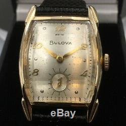 Vintage 1952 Men's Bulova, 17 Jewels, Caliber 10BT, Swiss Made One Year Warranty