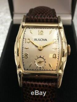 Vintage 1954 Men's Bulova, 15 Jewels, Caliber 10BT, Swiss Made One Year Warranty