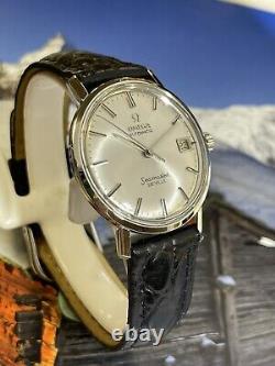 Vintage 1966 Men's Omega Seamaster De Ville Date 24j Automatic One Year Warranty