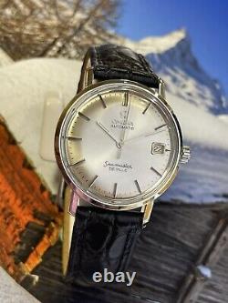 Vintage 1966 Men's Omega Seamaster De Ville Date 24j Automatic One Year Warranty