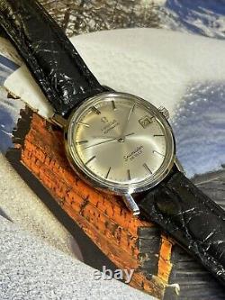 Vintage 1966 Men's Omega Seamaster De Ville Date 24j Automatic One Year Warranty