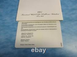 Vintage IWC Watch Open New-Old-Stock One Year International Guarantee Card +Book