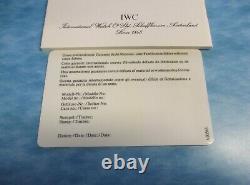 Vintage IWC Watch Open New-Old-Stock One Year International Guarantee Card +Book