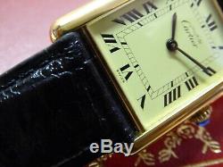 Vintage Unisex Cartier Tank, Roman Dial, Box&Papers Buckle One Year Warranty